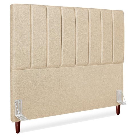 Cabeceira Casal 140 Cm com Frame Carla Linho Bege Artte