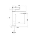 Ver imagem 2 de Torneira de Mesa para Lavatório - Bica Média - Ônix Escovado - Led