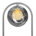 Ver imagem 3 de Abajur Luminaria de Mesa de Luxo Aro Prata Harmony Fumê