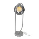 Ver imagem 2 de Abajur Luminaria de Mesa de Luxo Aro Prata Harmony Fumê