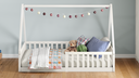 Ver imagem 7 de Cama Casal Infantil Montessoriana Casa Branco Madeira com Estrado Ravi Idimex