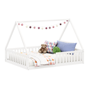 Ver imagem 4 de Cama Casal Infantil Montessoriana Casa Branco Madeira com Estrado Ravi Idimex