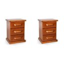 Ver imagem 2 de Kit 2 Mesa de Cabeceira Nathalia - 100% Madeira Marrom