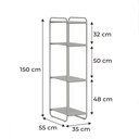 Ver imagem 3 de Estante para Livros Criare 4 Prateleiras Preto - Art Panta