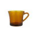 Ver imagem 1 de Conjunto de 6 Xícaras Vidro Âmbar Café, Chá Bebidas Quentes