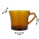 Ver imagem 3 de Conjunto de 6 Xícaras Vidro Âmbar Café, Chá Bebidas Quentes