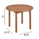 Ver imagem 3 de Mesa Export Redonda Cor Stain Jatoba 80cm - 15684