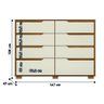 Cômoda Georgia 147cm 8 Gavetas Freijó Off White Moval - 4