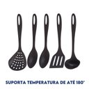Ver imagem 2 de Jogo de Utensilios 5 Peças de Nylon Utily Preto