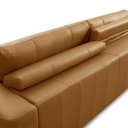 Ver imagem 6 de Sofá Retrátil Reclinável para Sala 4 Lugares 290cm Angel L06 Couro Caramelo - Lyam Decor