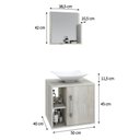 Ver imagem 5 de Conjunto Balcão C-cuba L38 e Espelheira Soft 500 Nogal C-preto Ônix Snow