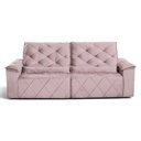 Ver imagem 2 de Sofá com Chaise Sirius 2 Lugares Retrátil e Reclinável 290cm Rosê
