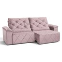 Ver imagem 4 de Sofá com Chaise Sirius 2 Lugares Retrátil e Reclinável 290cm Rosê