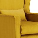 Ver imagem 5 de Poltrona C/ Puff Balanço Amamentação Aurora Veludo Mostarda - Lm Decor