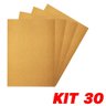 Kit 30 Lixa Folha Grão 220 Madeira Porta Acabamento 27X22cm - 2