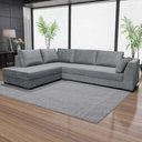 Ver imagem 1 de Sofá de Canto 5 Lugares - Sued Aveludado - Oni001:cinza