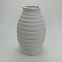 Ver imagem 2 de Vaso Decorativo Enfeite Casa Redondo Home&co Cerâmica 30x19x19cm Marfim