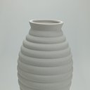 Ver imagem 4 de Vaso Decorativo Enfeite Casa Redondo Home&co Cerâmica 30x19x19cm Marfim