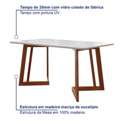 Conjunto para Sala de Jantar com 6 Cadeiras Dakota - 10