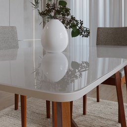 Conjunto para Sala de Jantar com 6 Cadeiras Dakota - 6