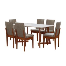 Conjunto para Sala de Jantar com 6 Cadeiras Dakota - 2