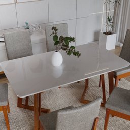 Conjunto para Sala de Jantar com 6 Cadeiras Dakota - 8