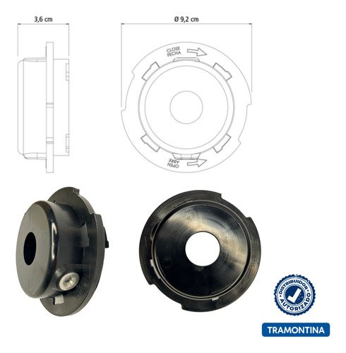 Kit Carretel Aparador de Grama Tramontina Tampa e Mola - 7