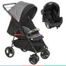 Carrinho Bebê Berço Passeio Até 15Kg Reversível Galzerano Cinza Preto Maranello II + Bebê Conforto C - 10