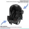 Carrinho Bebê Berço Passeio Até 15Kg Reversível Galzerano Cinza Preto Maranello II + Bebê Conforto C - 6