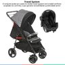 Carrinho Bebê Berço Passeio Até 15Kg Reversível Galzerano Cinza Preto Maranello II + Bebê Conforto C - 2