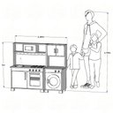 Ver imagem 2 de Kit Cozinha Infantil e Máquina de Lavar Infantil Eita Casa Perfeita Cinza