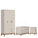 Ver imagem 1 de Quarto de Bebê Flip com Cômoda Gaveteiro Areia Acetinado - Reller