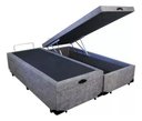 Ver imagem 2 de Base Cama Box Baú Blindado Bipartido King Size Suede Cinza