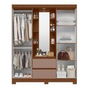 Ver imagem 4 de Guarda Roupa Casal Olímpia Aconchego 6 Portas 2 Gavetas MDP Nogueira Cappuccino Mais de Casa