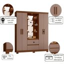 Ver imagem 5 de Guarda Roupa Casal Olímpia Aconchego 6 Portas 2 Gavetas MDP Nogueira Cappuccino Mais de Casa