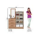 Ver imagem 2 de Cômoda Solteiro Briz B700 c/ 2 Portas e 3 Gavetas Jequitibá Brilho - Henn
