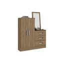 Ver imagem 4 de Cômoda Solteiro Briz B700 c/ 2 Portas e 3 Gavetas Jequitibá Brilho - Henn