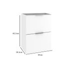 Ver imagem 2 de Gabinete para Banheiro 03 Gavetas com Lavatório Pietra 60cm Branco/branco Brilho Móveis Bosi