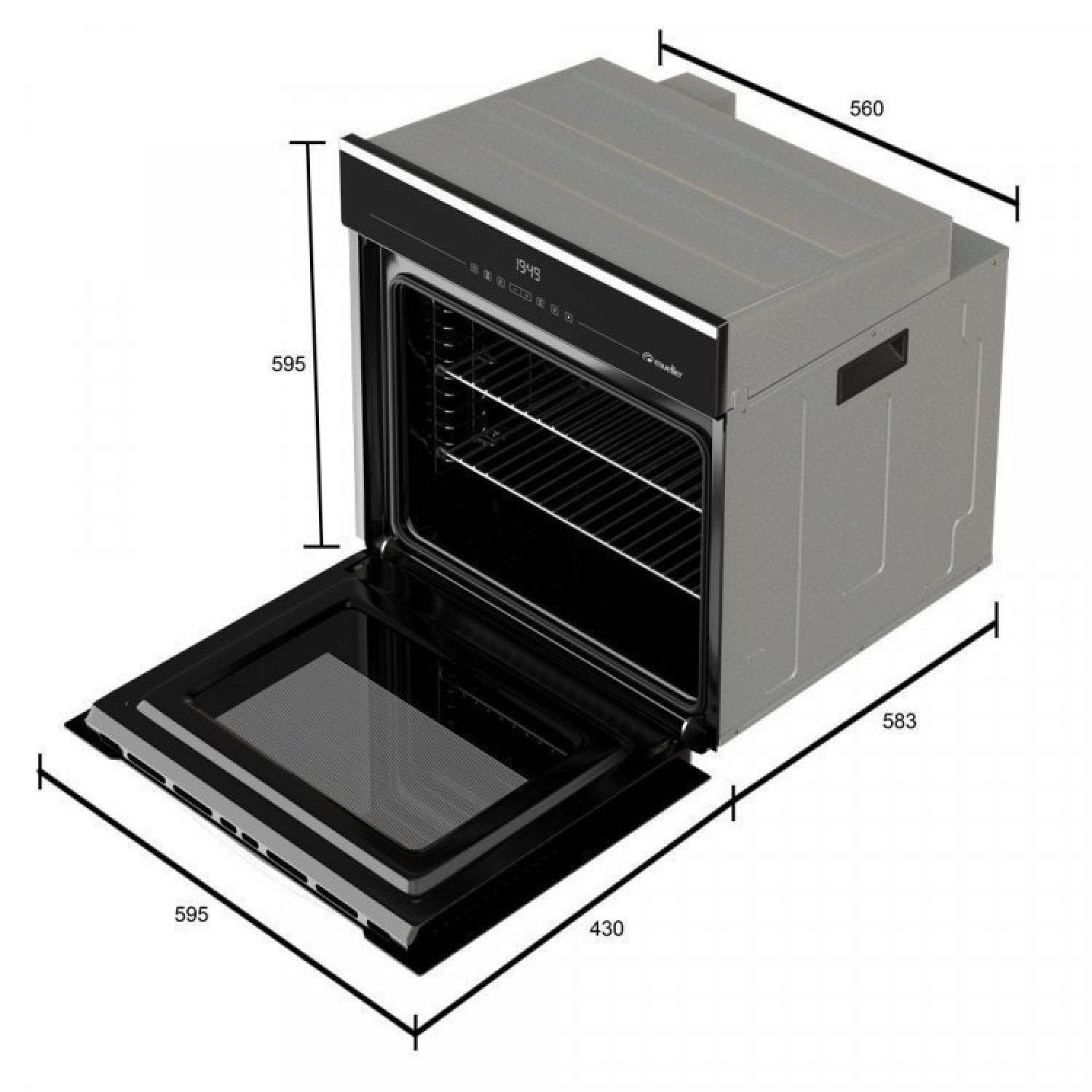 Conjunto Micro-ondas de Embutir 25l e Forno Elétrico Digital de Embutir 68l Mueller - 5