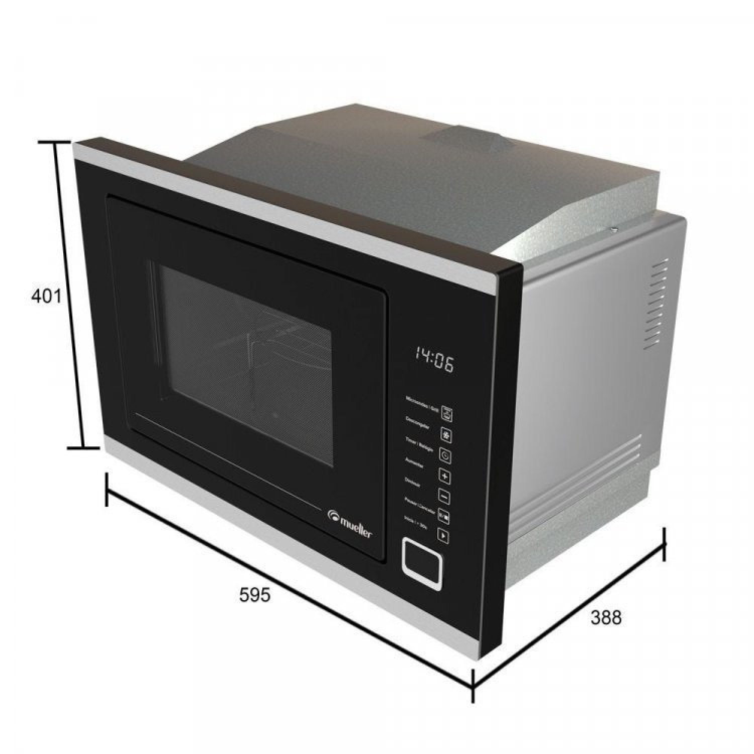 Conjunto Micro-ondas de Embutir 25l e Forno Elétrico Digital de Embutir 68l Mueller - 14