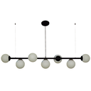 Ver imagem 2 de Pendente Jabuticaba 7 Esferas Preto Fosco 1,50m