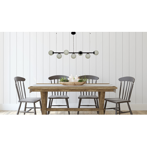 Pendente Jabuticaba 7 Esferas Preto Fosco 1,50m