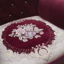 Ver mais imagens de Par de Poltronas Clássicas Marsala com Dourado Ideal para Sala e Hall - 117x94x74cm