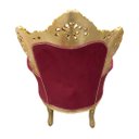 Ver imagem 5 de Par de Poltronas Clássicas Marsala com Dourado Ideal para Sala e Hall - 117x94x74cm