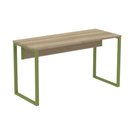 Ver imagem 1 de Mesa Escritório P25 Tub Pandin 170 Cm (larg) X 70 Cm (prof) Tampo Mdp Noce Pé Aço Tubular Verde