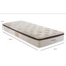 Colchão Solteiro  Molas Superlastic Edimburgo 88x188x25 - 4