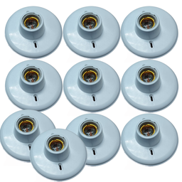 Kit 10 Plafons Simples Plastico Receptáculo Porcelana - 2
