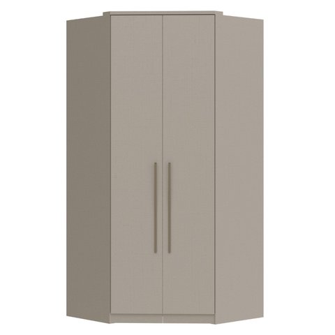 Guarda Roupa Modulado de Canto Closet Elegance Cinza/Níquel