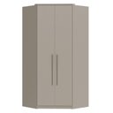Ver imagem 1 de Guarda Roupa Modulado de Canto Closet Elegance Cinza/Níquel