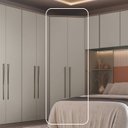 Ver imagem 2 de Guarda Roupa Modulado de Canto Closet Elegance Cinza/Níquel